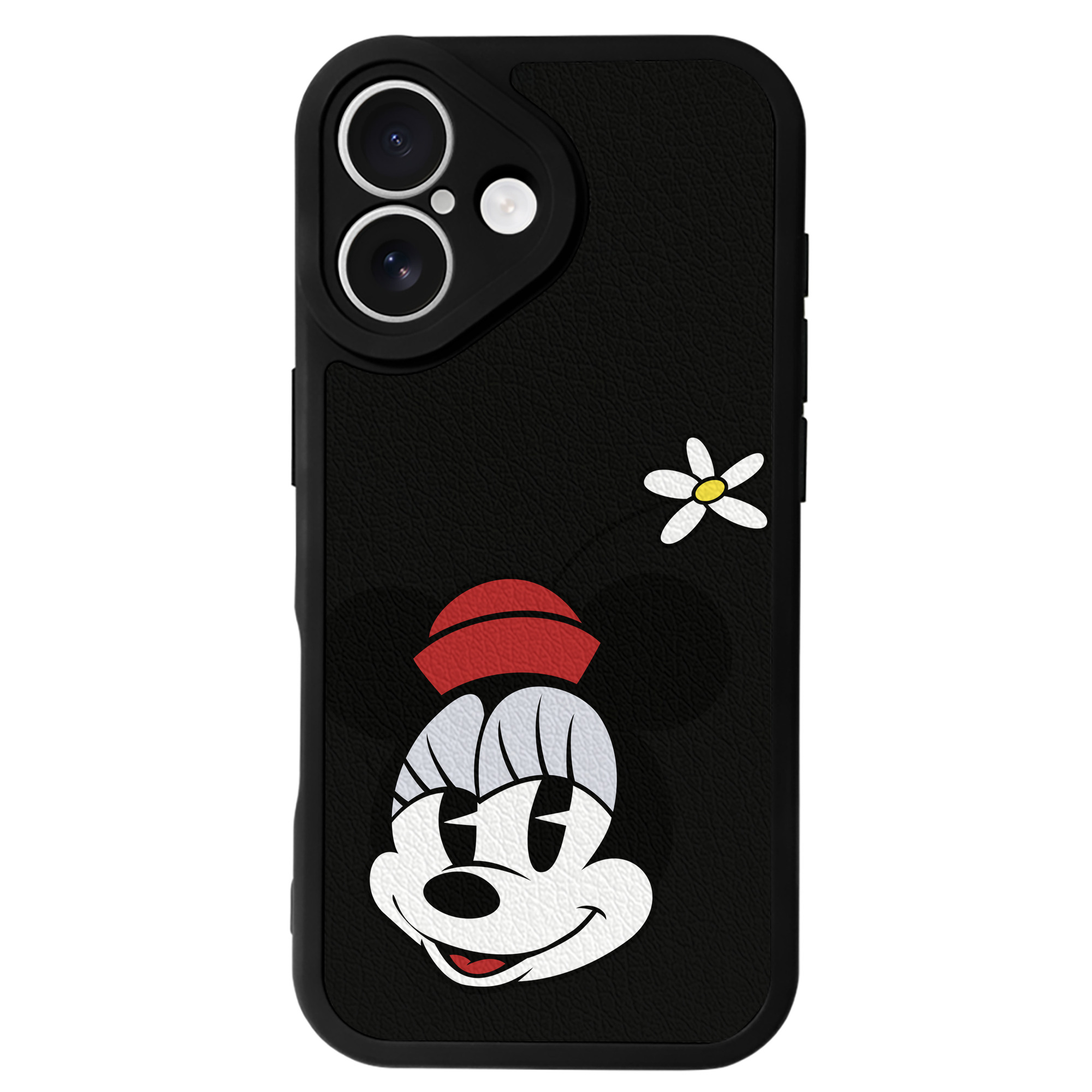 （画像用） ミッキーマウス Mickey Mouse 【iPhone 16シリーズ対応】シリコンスマホケース（レザー調） 材質：シリコン